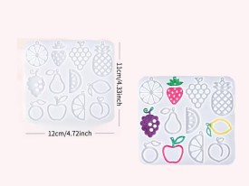 Molde silicona 12 frutas aritos